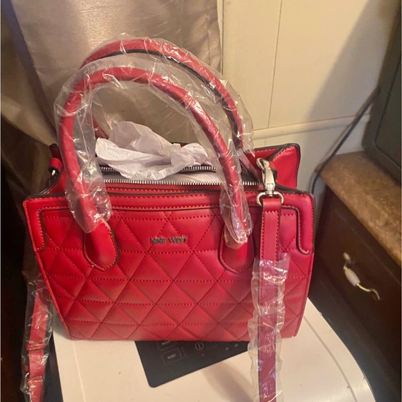 Nine West Handbags - Nine West Red Quilted Satchel